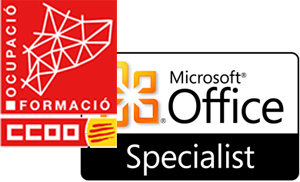 Logos CCOO + Microsoft Office Specialist (MOS)